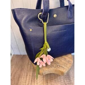 Flower Bag Charm Pink Flower Lobelia Flowers Fuchsia NEW Spring Accessory Charms